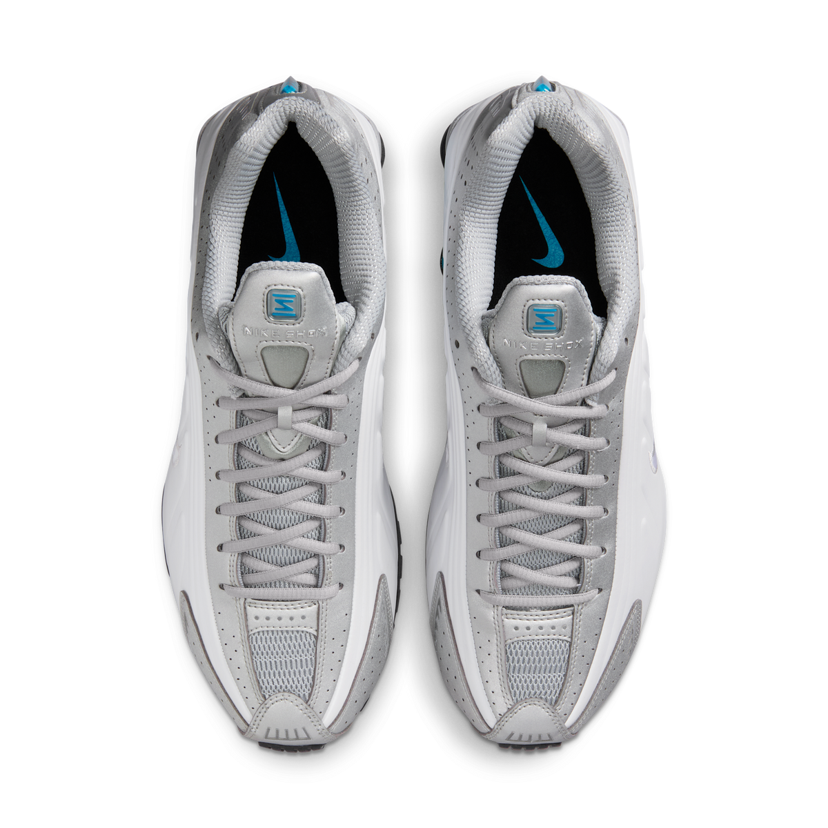 Nike Shox R4 Metallic Silver White Blue Lagoon | HQ1988-005