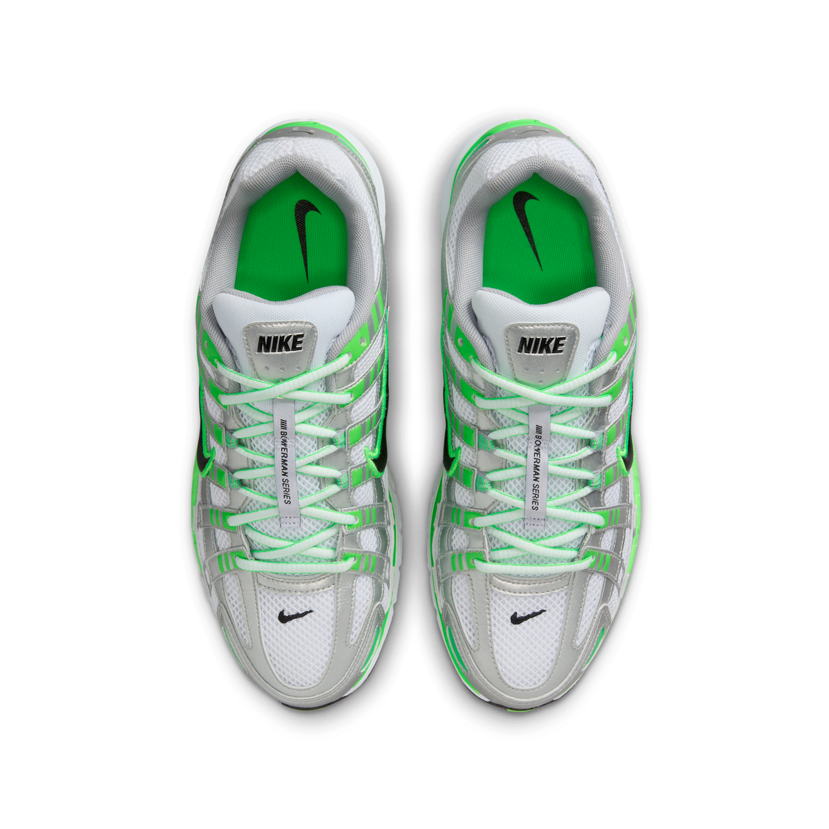 Nike P-6000 SE Metallic Silver White Green Strike