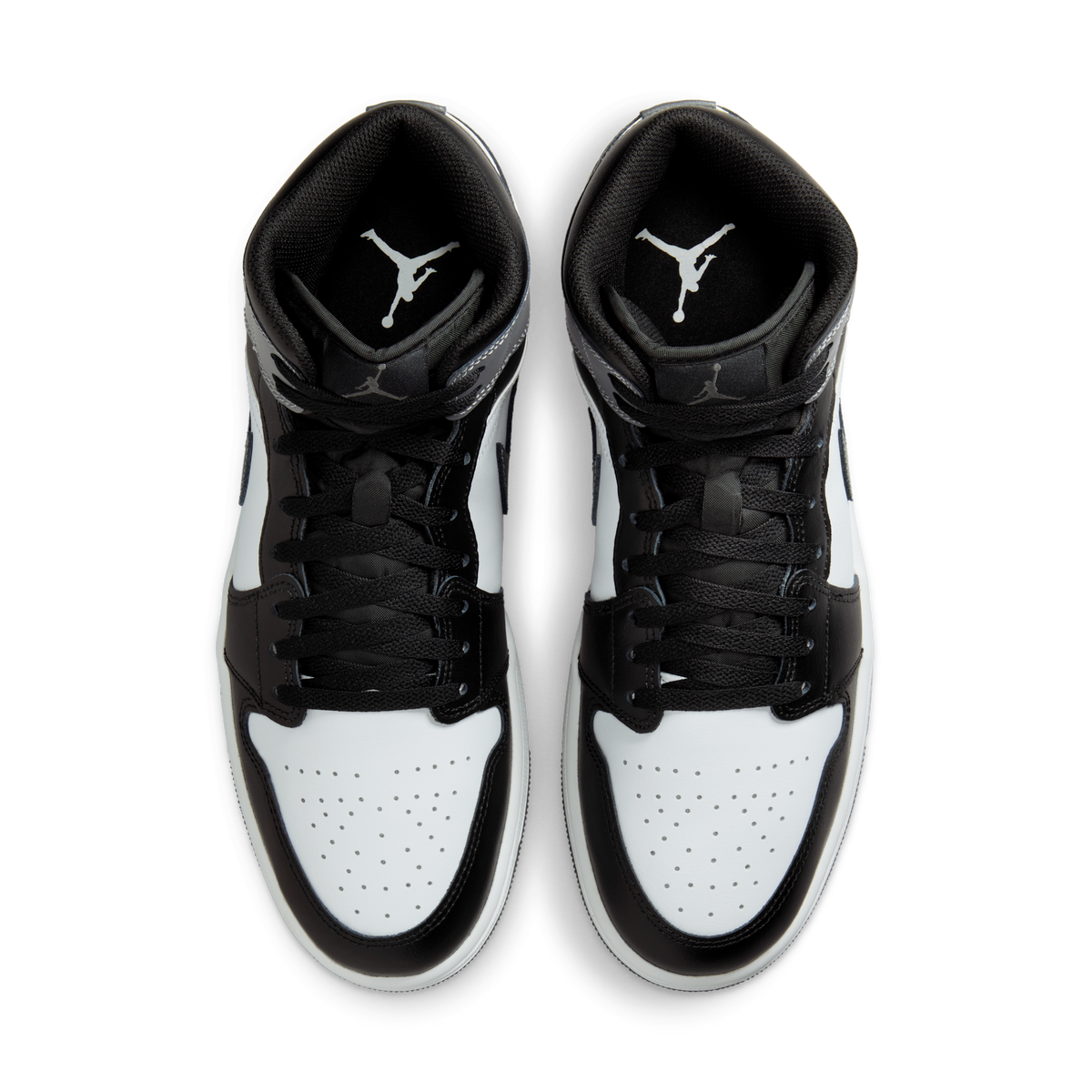 Jordan 1 Mid Black White Iron Grey