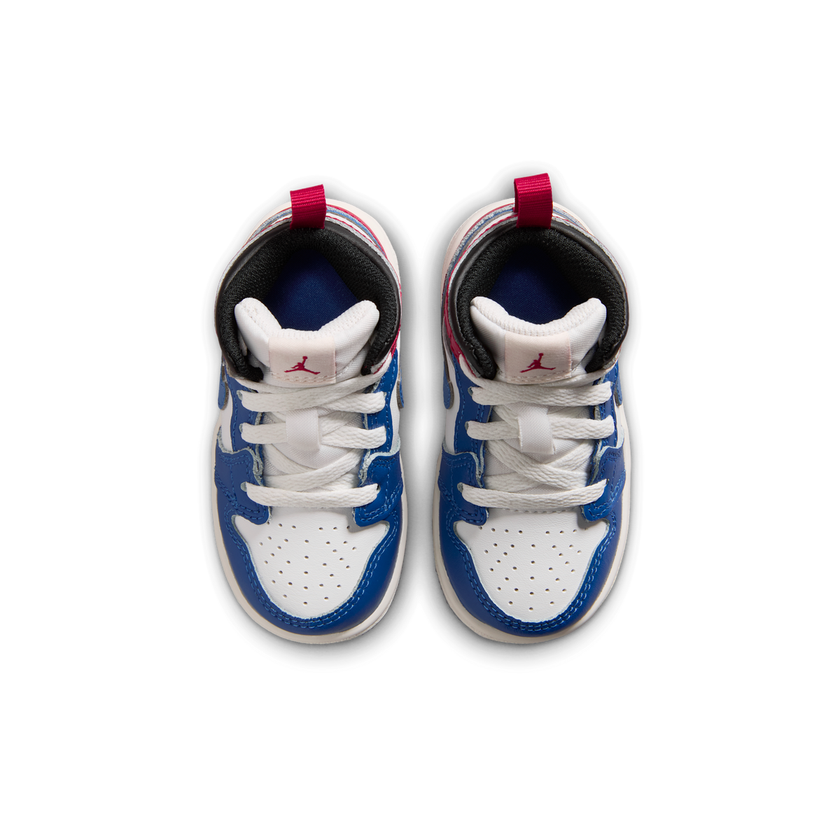 Jordan 1 Mid True Blue Varsity Red (TD)