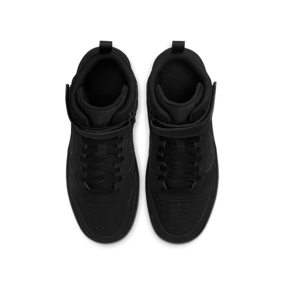Nike Court Borough Mid 2 Triple Black Nubuck (GS)