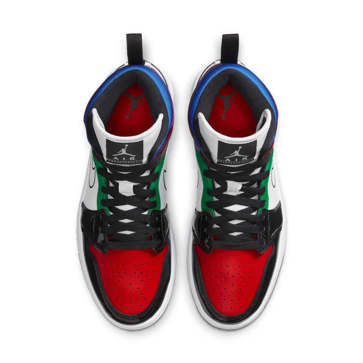 Jordan 1 Mid SE Black White Multi-Color (Women's)