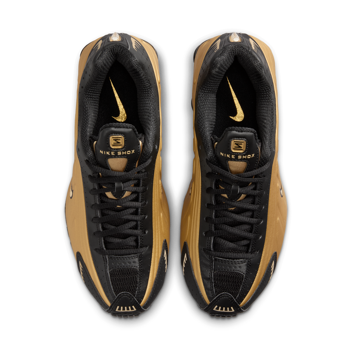 Nike Shox R4 Black Metallic Gold (Women's) | AR3565-005