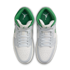 Jordan 1 Mid White Pure Platinum Pine Green