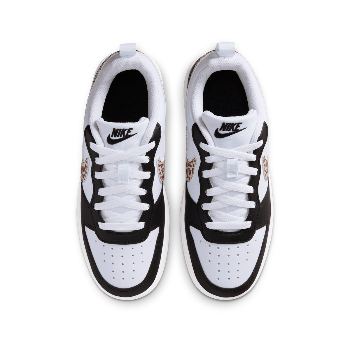 Nike Court Borough Low Black White Leopard Swoosh (GS)