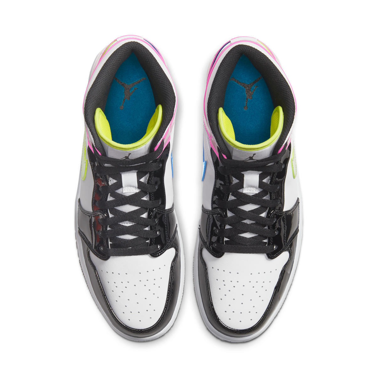 Jordan 1 Mid White Black Cyber Pink