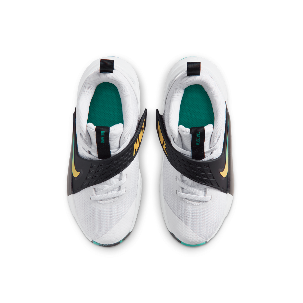 Nike Team Hustle D 12 White Black Emerald Topaz Gold (PS)