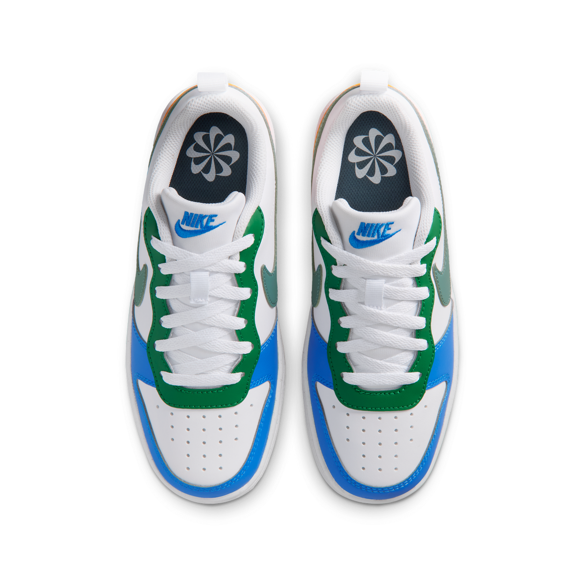 Nike Court Borough Low Recraft White Malachite Blue Crystal Mineral Slate (GS)