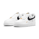 Nike Air Force 1 Low '07 Essential White Black Gold Mini Swoosh (Women's)