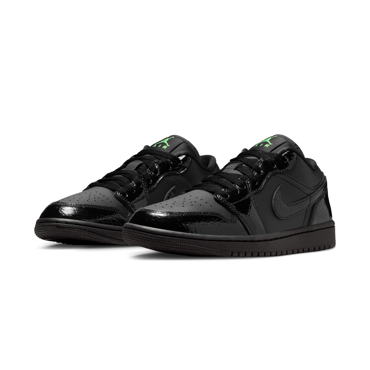 Jordan 1 Low SE Black Croc Scream Green (Women's)