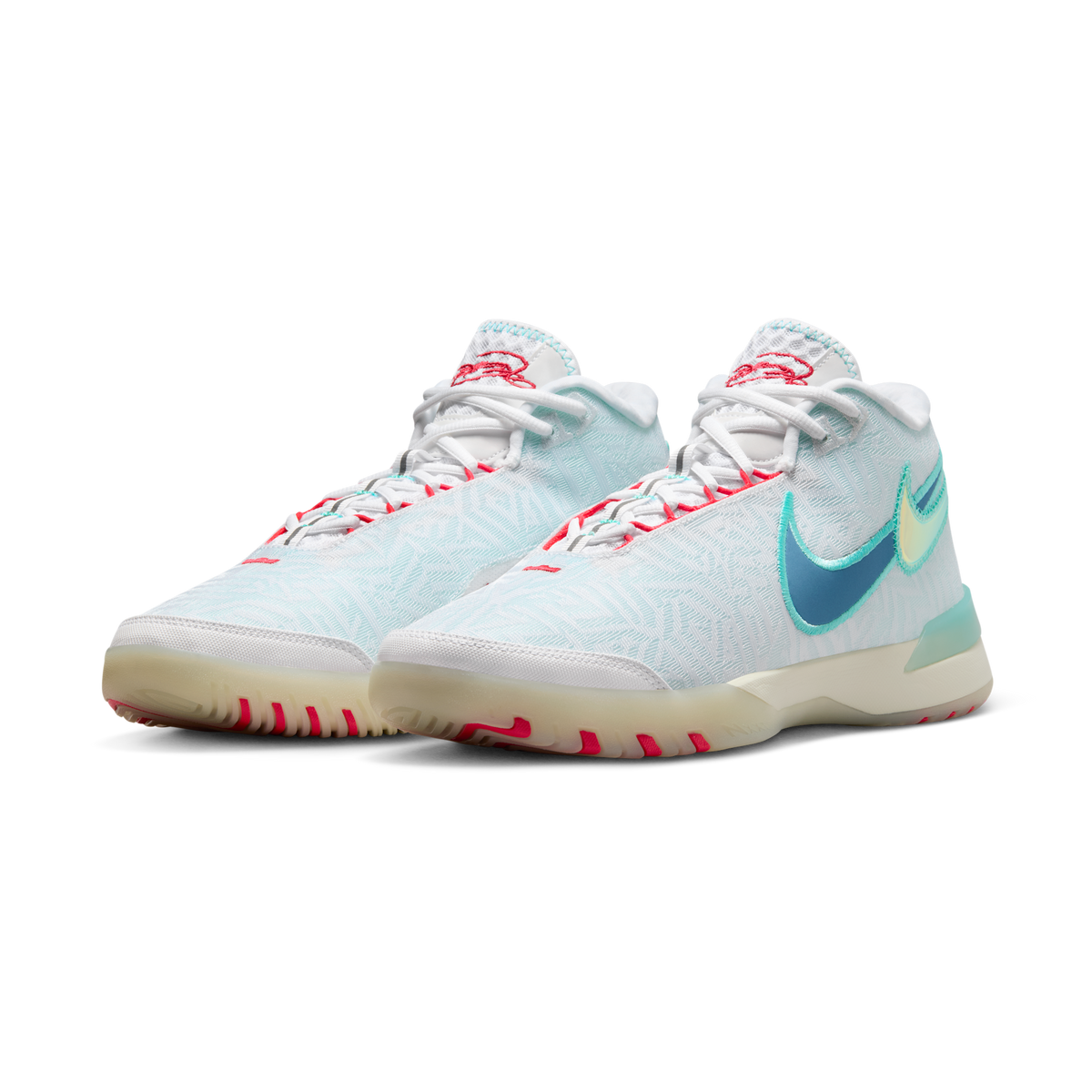 Nike LeBron NXXT Genisus White Aurora Green Siren Red Aegean Storm | HF0712-101
