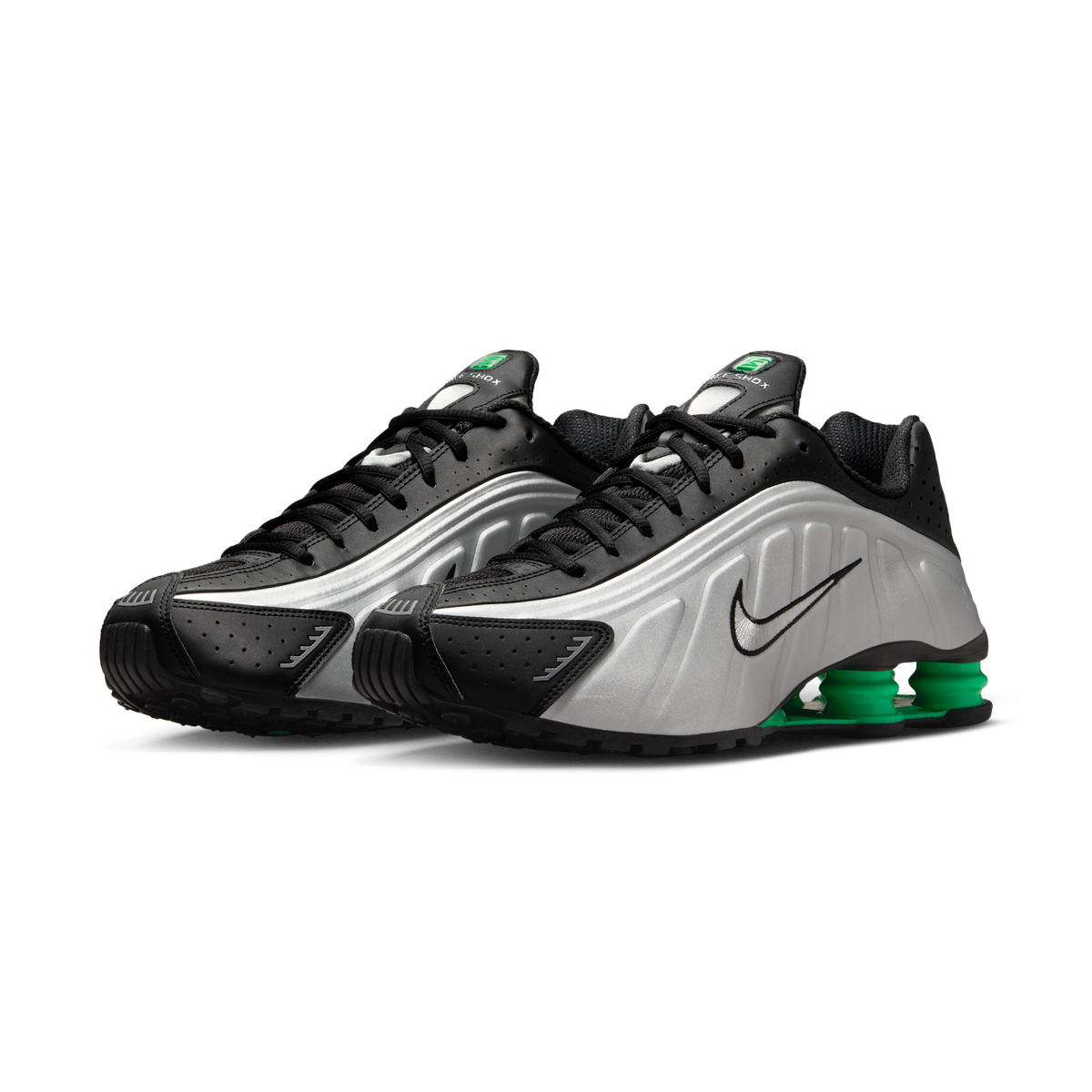 Nike Shox R4 Metallic Silver Green Shock | HQ1988-006