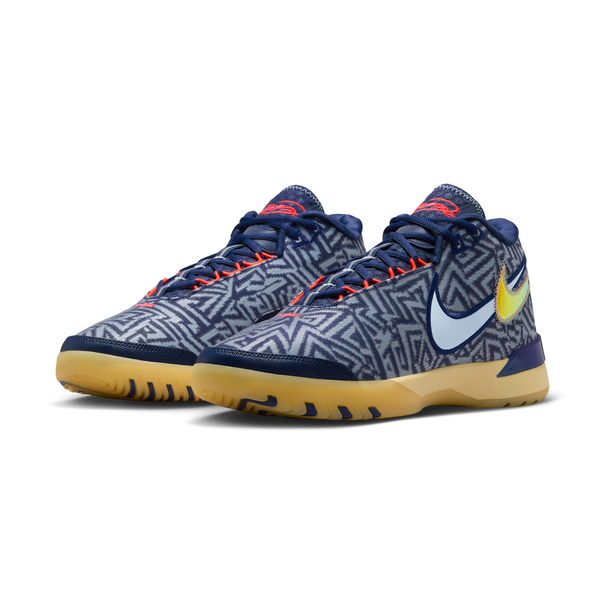 Nike LeBron NXXT Genisus Midnight Navy Soft Yellow Bright Crimson Light Armory Blue