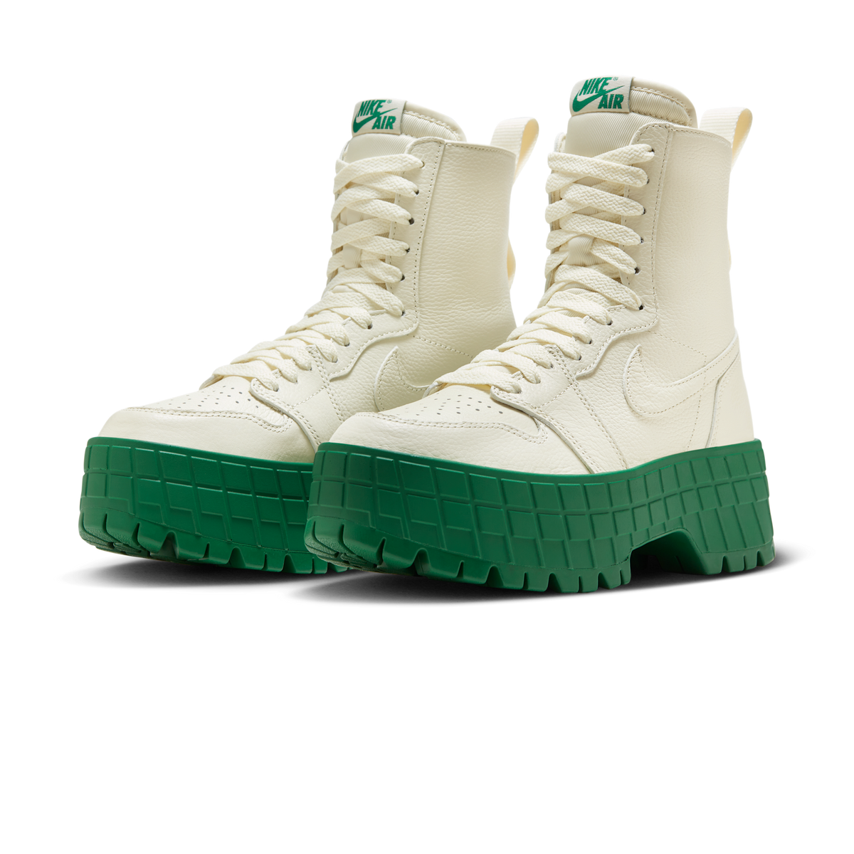 Jordan 1 High Brooklyn Coconut Milk Pine Green (Women's)
