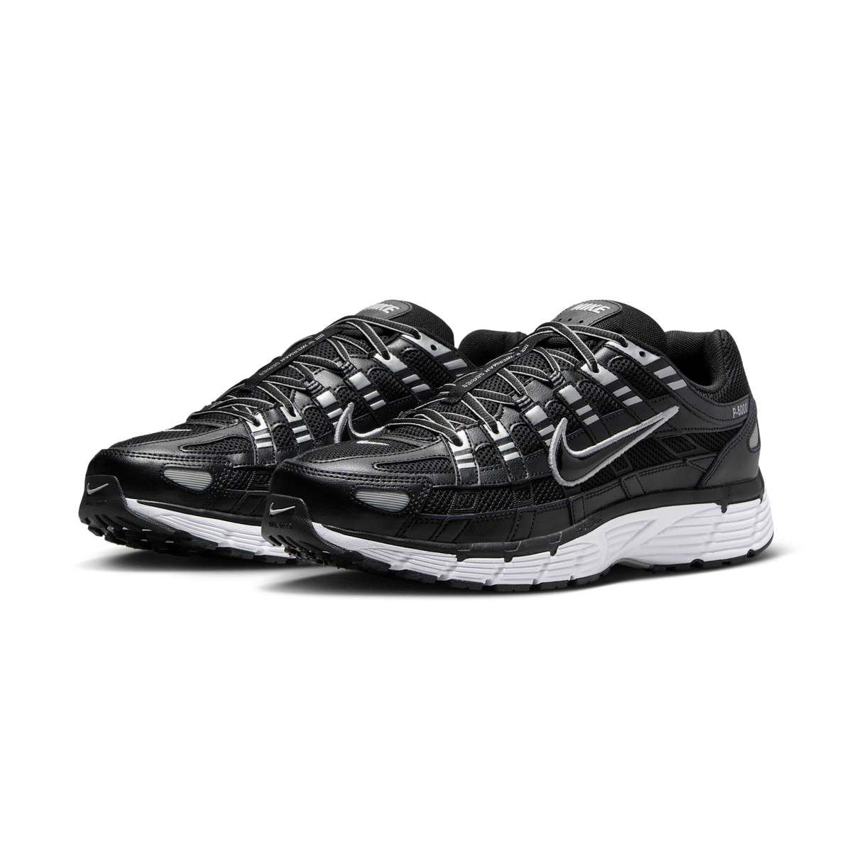 Nike P-6000 Black White Metallic Silver