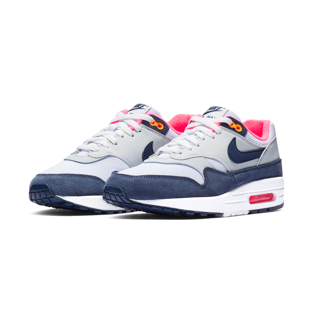 Nike Air Max 1 Pure Platinum Midnight Navy Racer Pink (Women's)