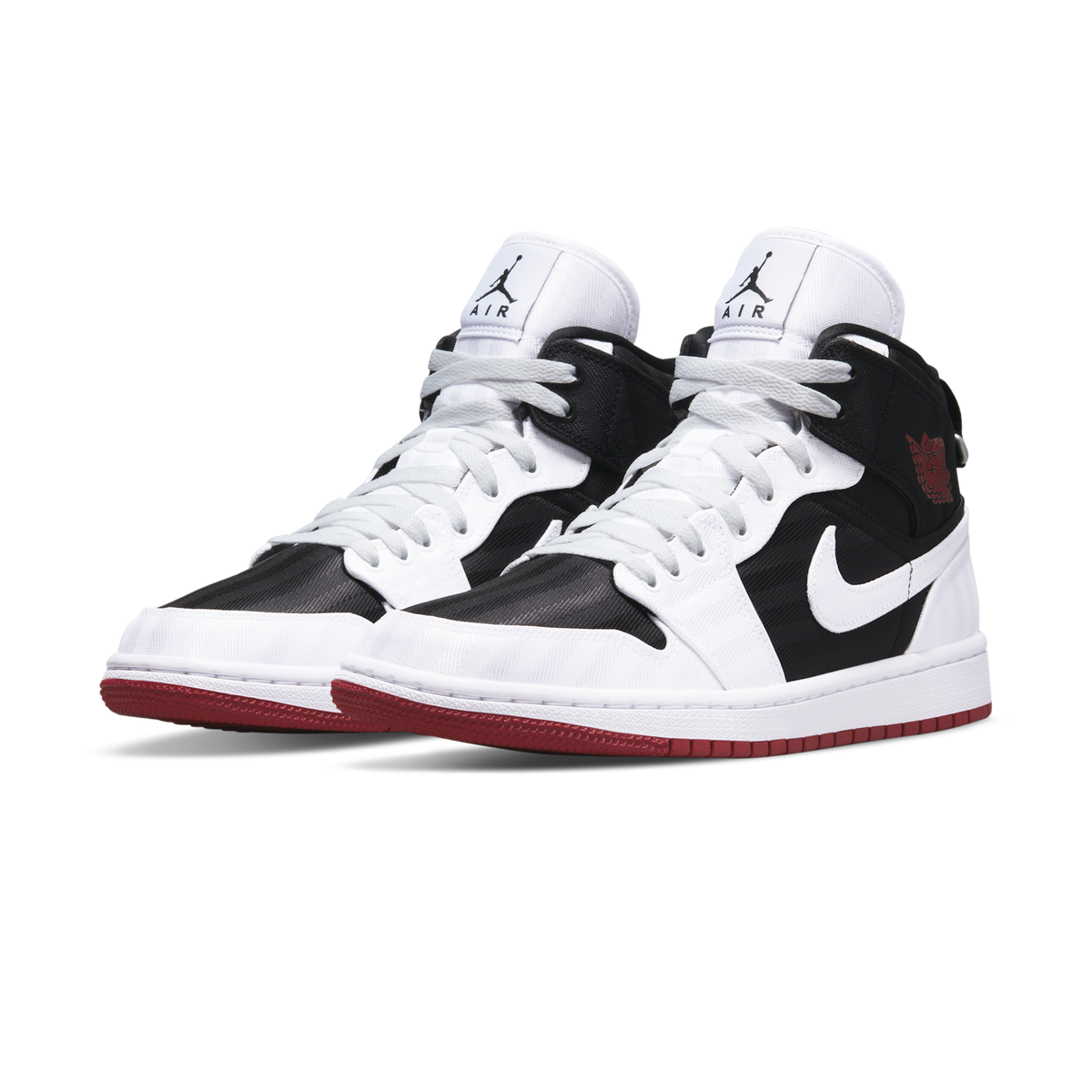 Jordan 1 Mid SE Utility Canvas White Black Gym Red (Women's)