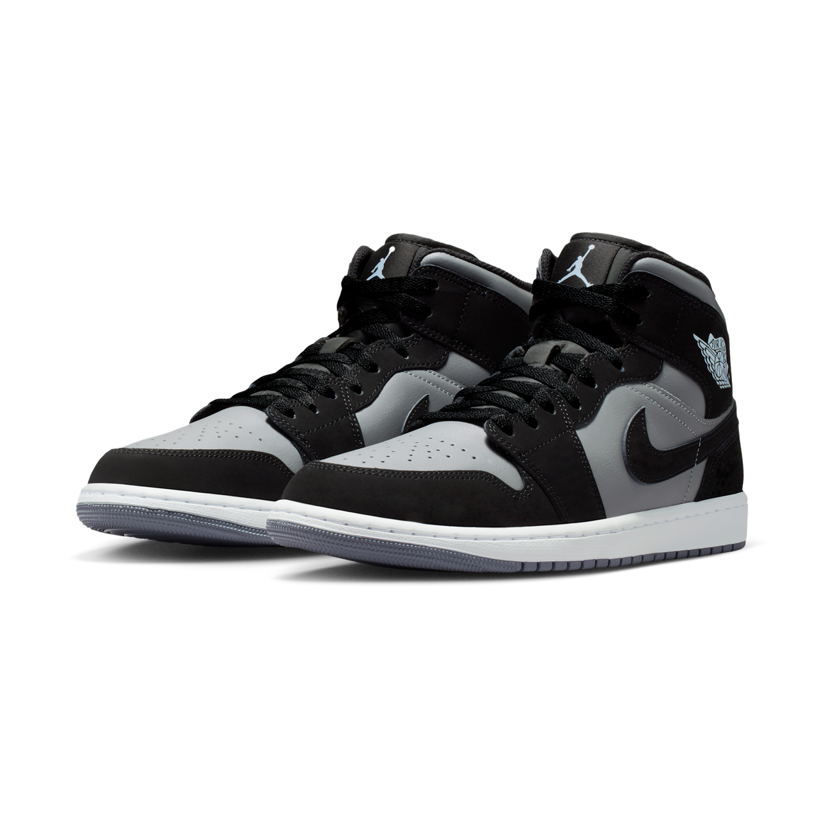 Jordan 1 Mid Black Cool Grey Light Armoury Blue
