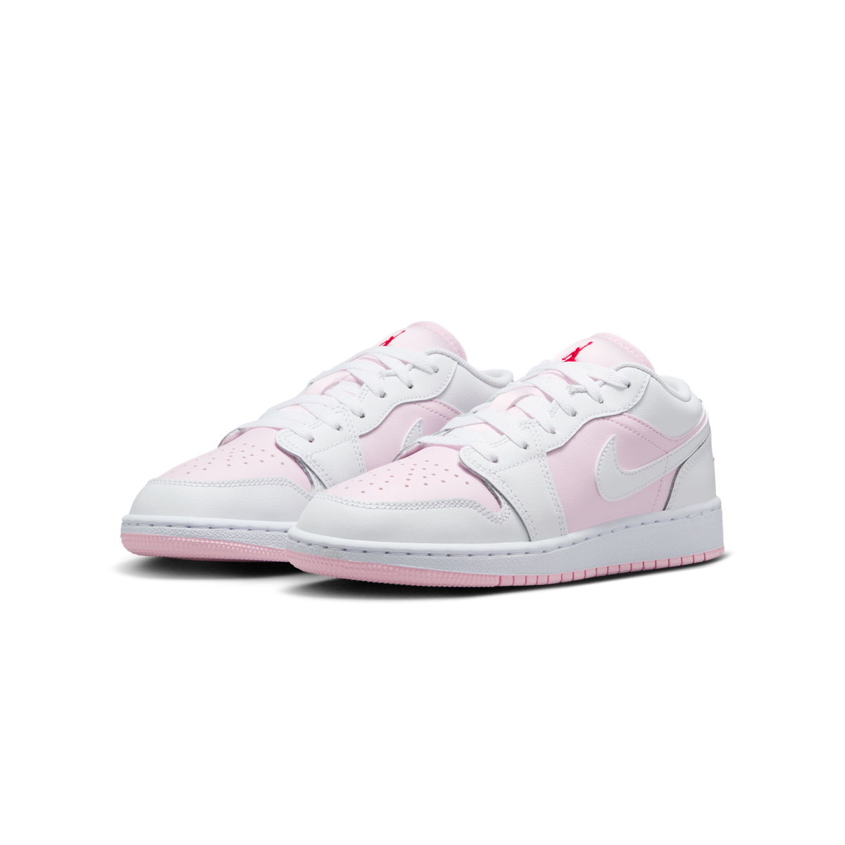 Jordan 1 Low Pink Foam Fire Red White (GS)