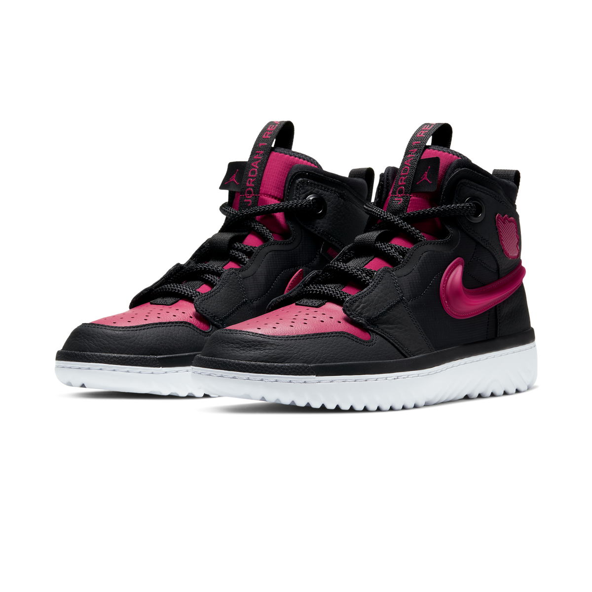 Jordan 1 High React Black Noble Red