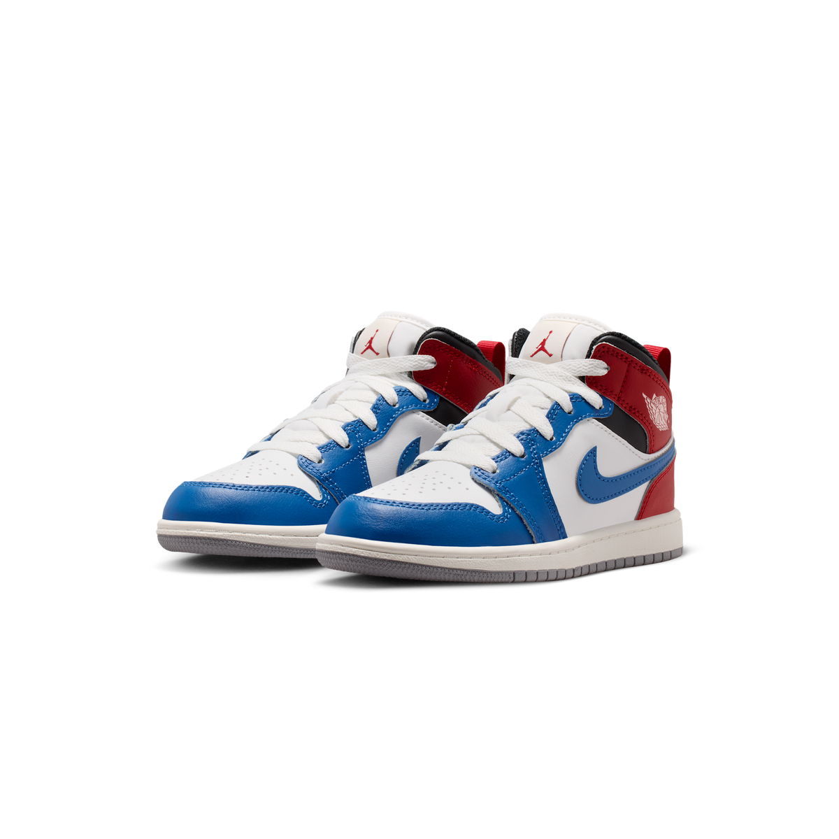 Jordan 1 Mid True Blue Varsity Red (PS)