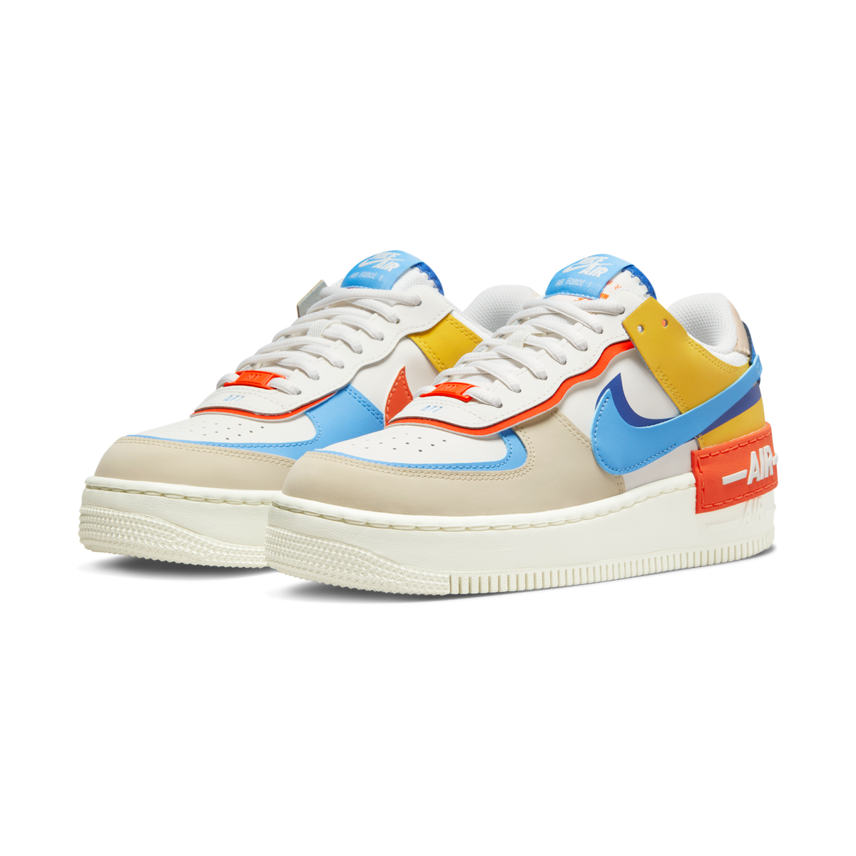Nike Air Force 1 Low Shadow Sail Game Royal Rush Orange University Blue (Women's)