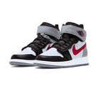 Jordan 1 High FlyEase Black Particle Grey Gym Red (GS)