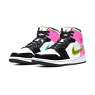 Jordan 1 Mid White Black Cyber Pink