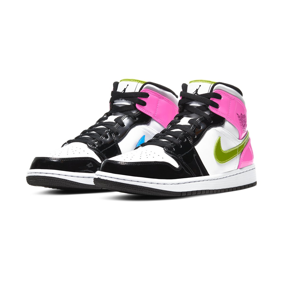 Jordan 1 Mid White Black Cyber Pink