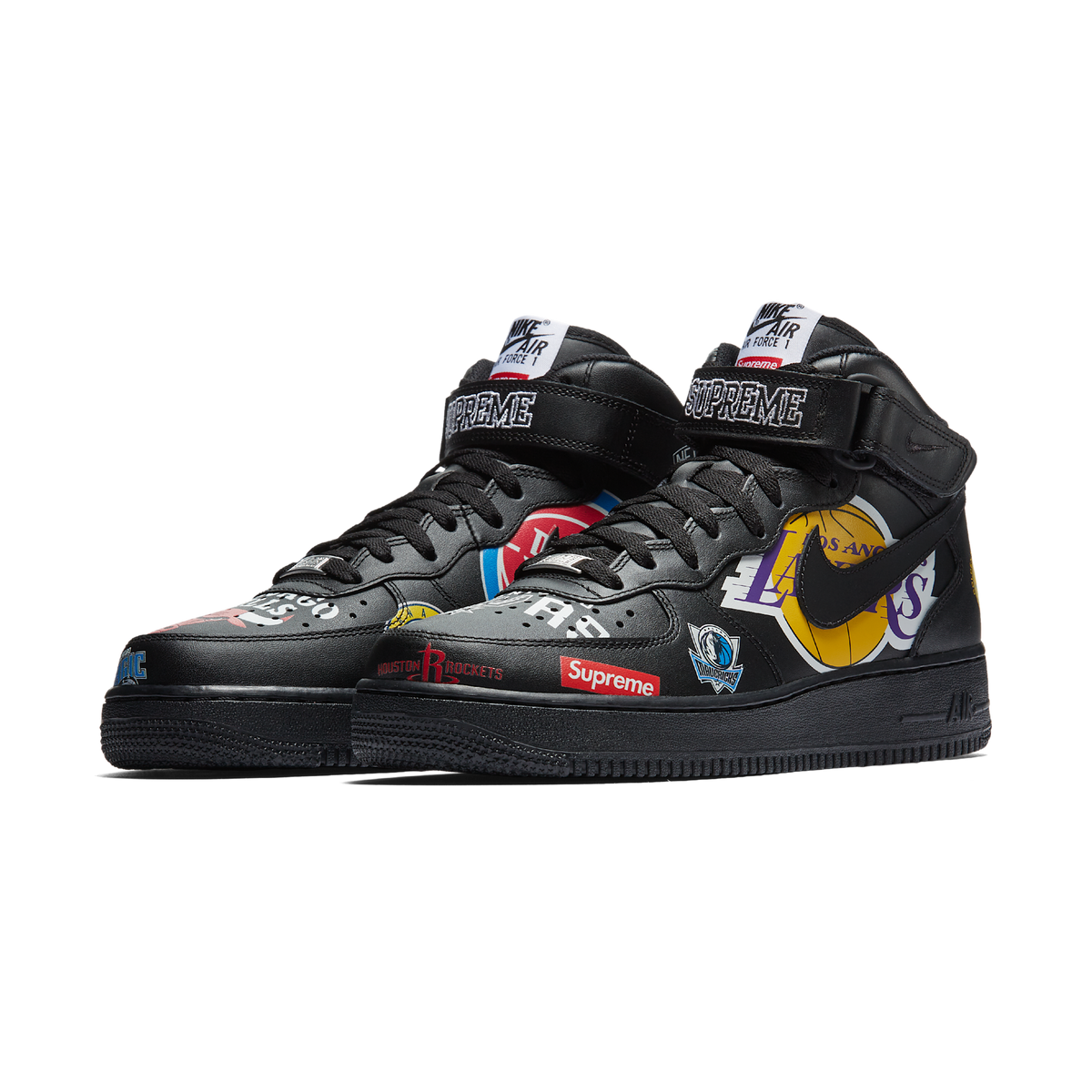 Nike Air Force 1 Mid Supreme NBA Black
