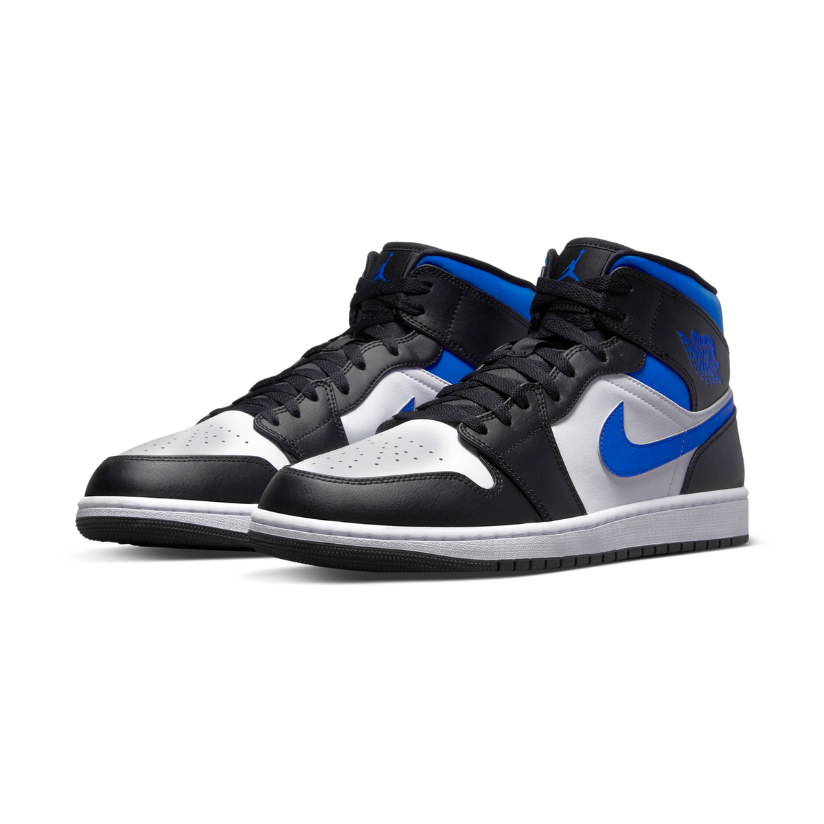 Jordan 1 Mid White Black Racer Blue