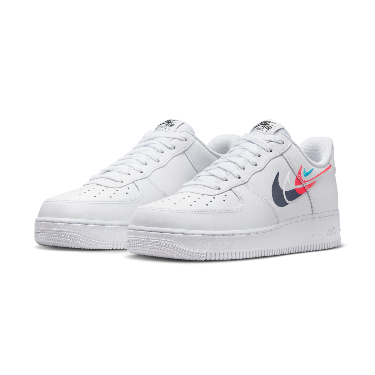 Nike Air Force 1 Low '07 Quadruple Swoosh White Navy Crimson