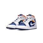 Jordan 1 Mid White Laser Orange Deep Royal Blue (GS)