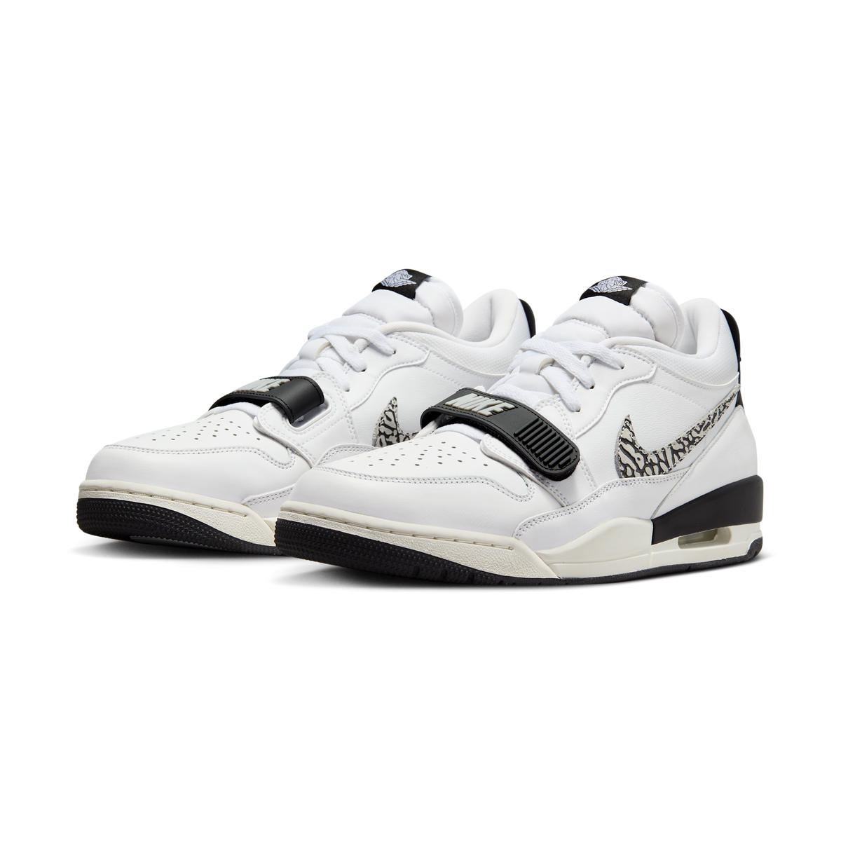 Jordan Legacy 312 Low White Black Elephant Swoosh
