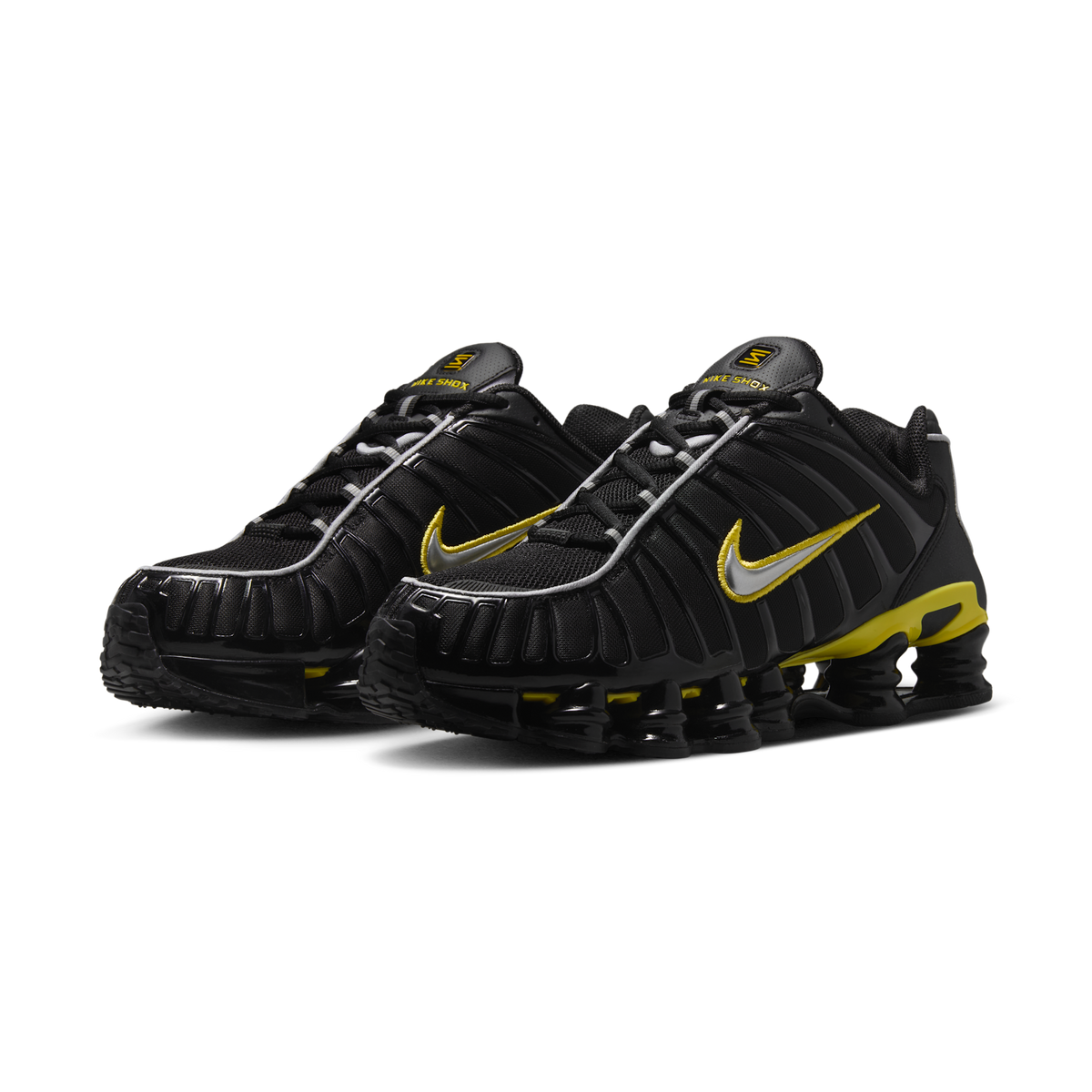 Nike Shox TL Black Dynamic Yellow Metallic Silver