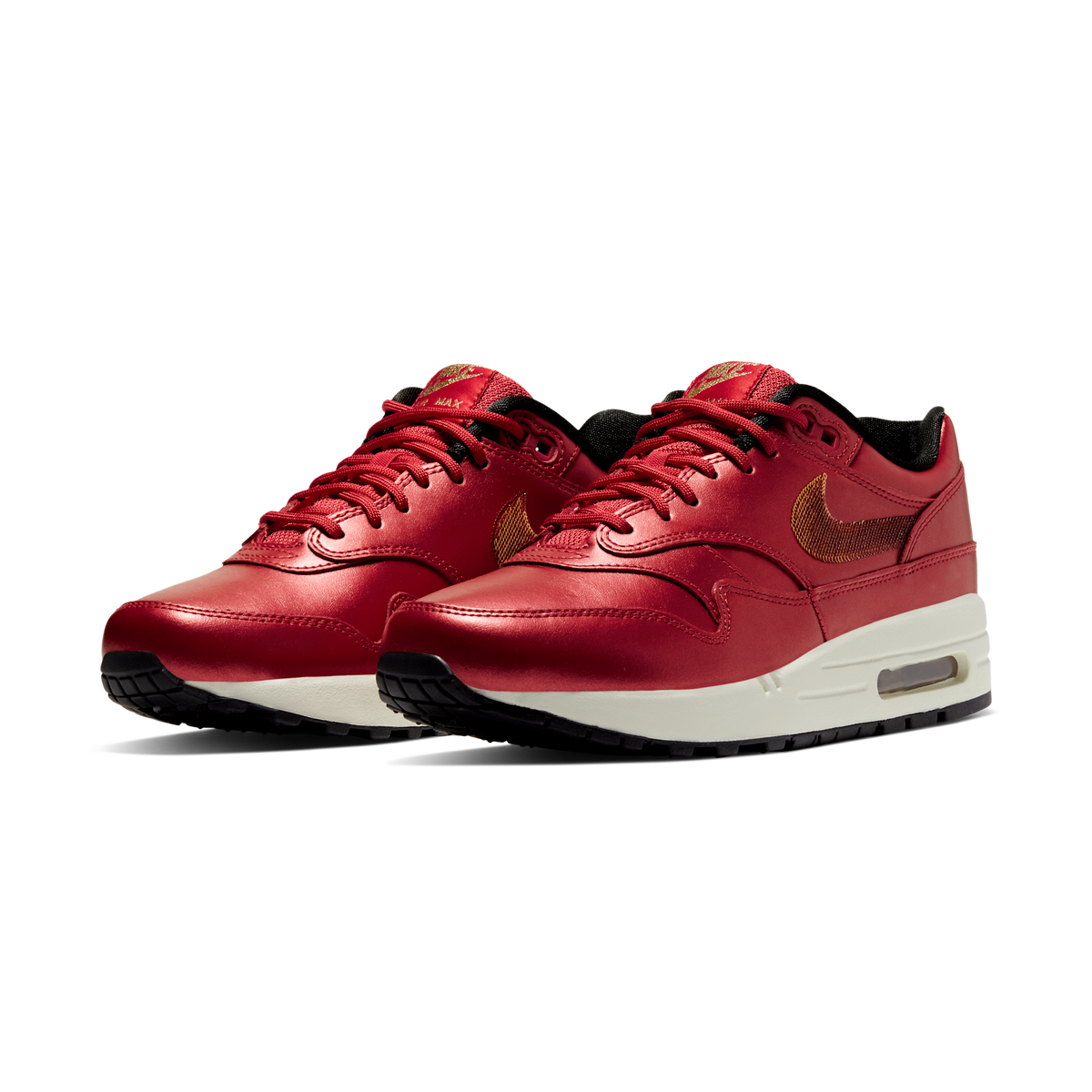 Nike Air Max 1 Red Gold Sequin (Women's)