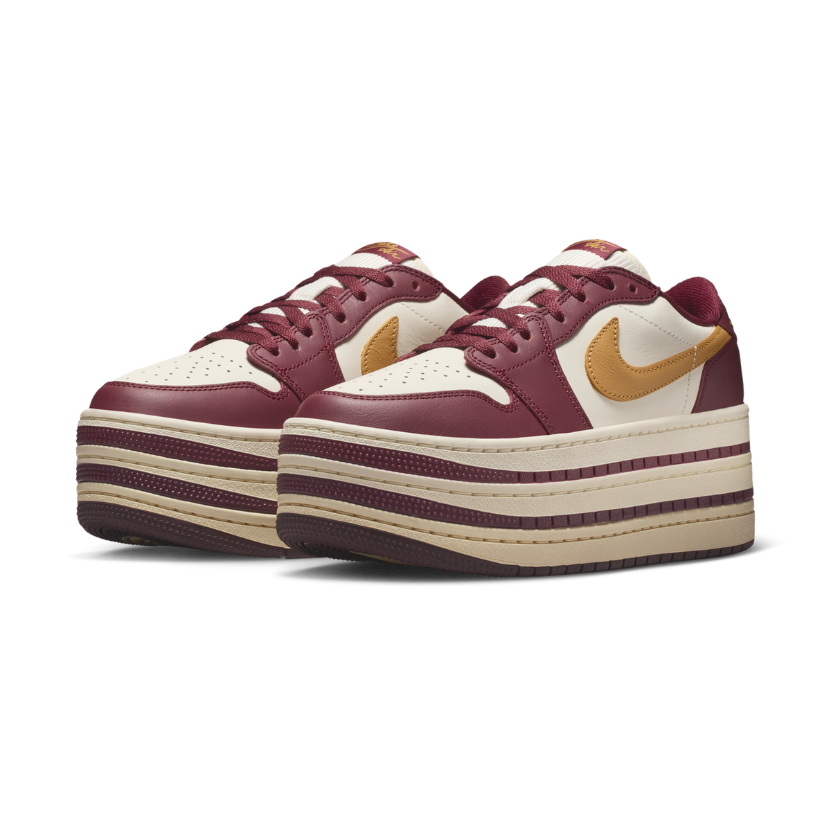 Jordan 1 Low Triple Stack Team Red Pale Ivory (Women's)