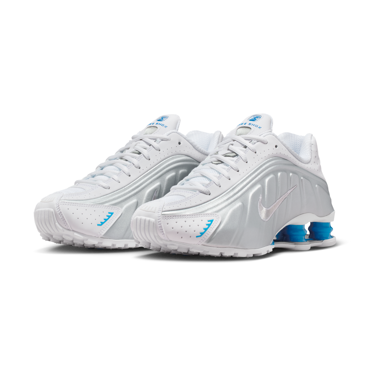 Nike Shox R4 White Blue Hero Silver (Women's) | AR3565-105