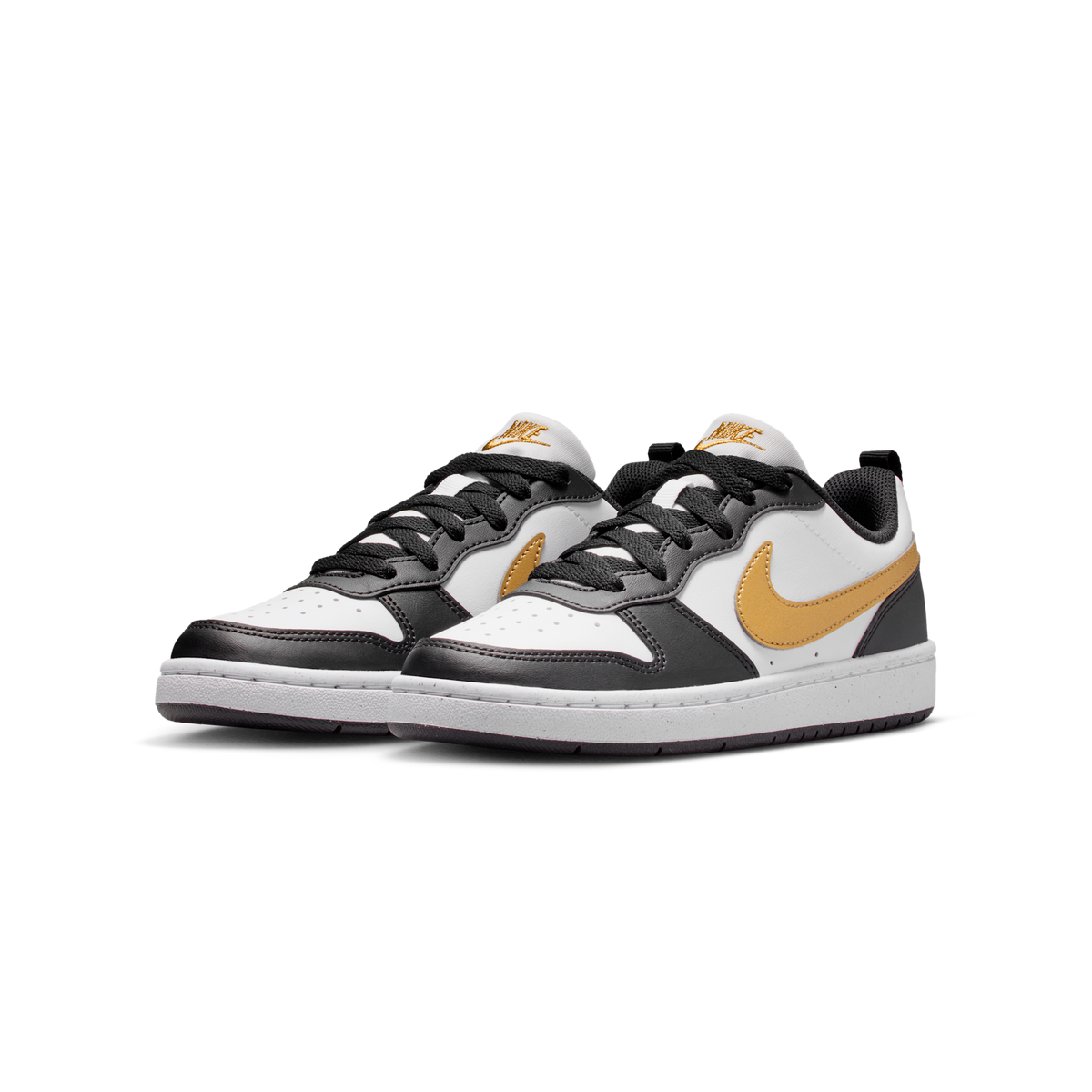 Nike Court Borough Low Recraft Black White Metallic Gold (GS)