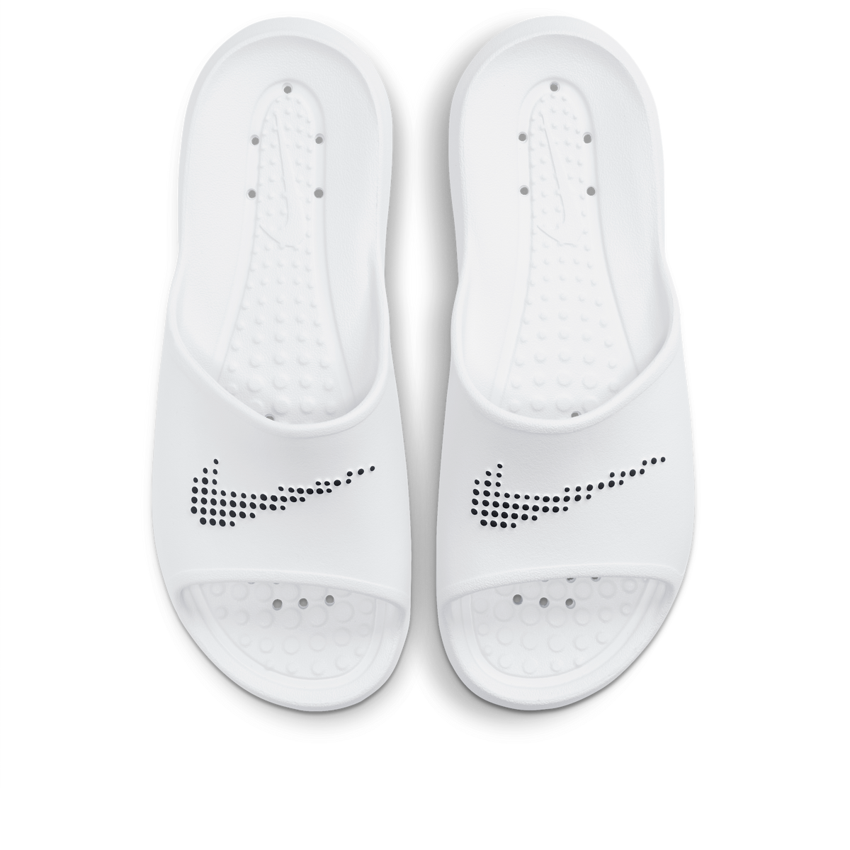 Nike Victori One Shower Slide White Polka Dot Swoosh | CZ5478-100