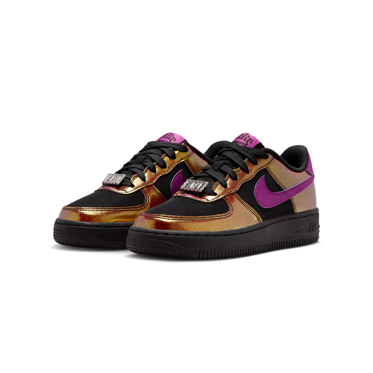 Nike Air Force 1 Low LV8 Glam Rock Black Bold Berry (GS)