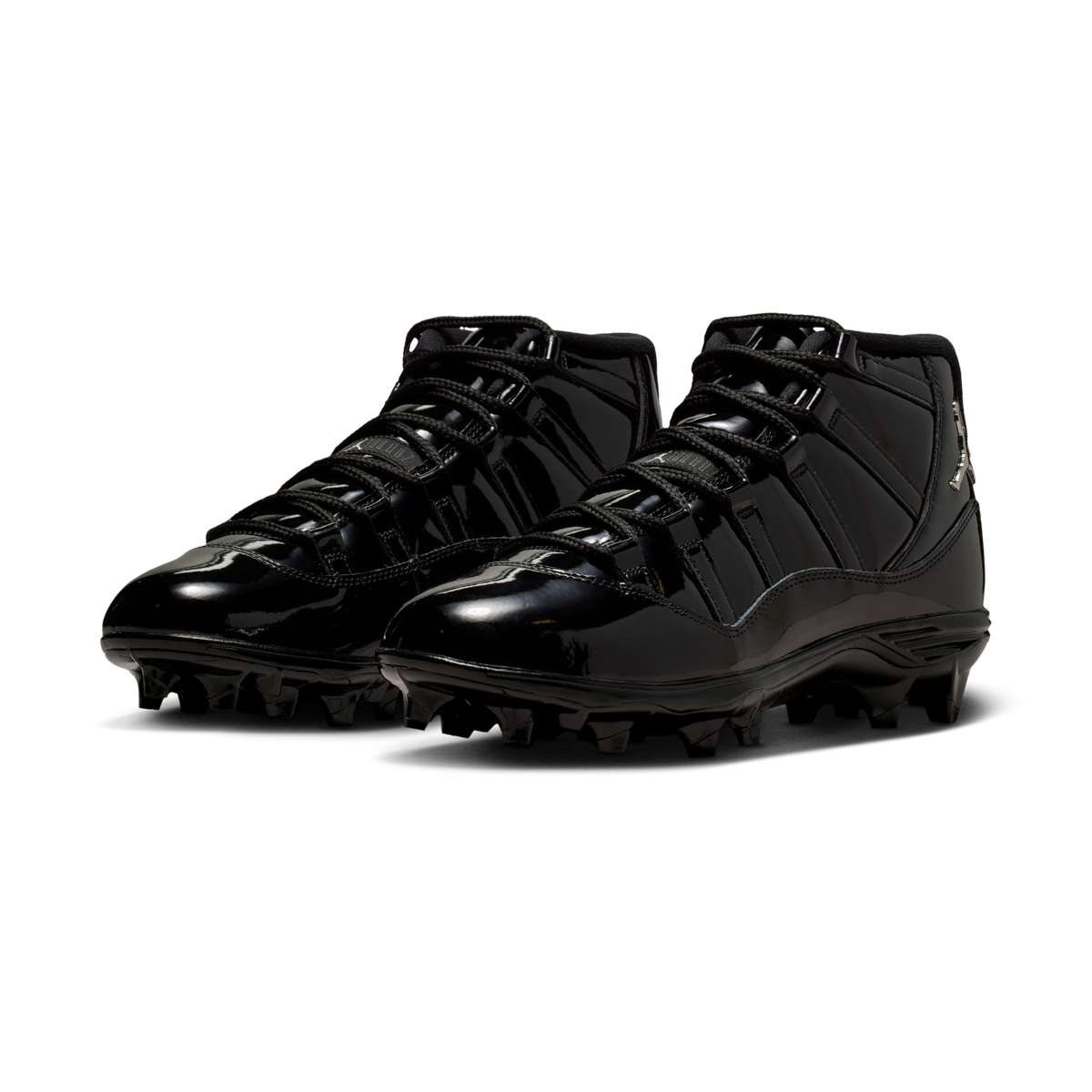 Jordan 11 Mid TD Cleat Patent Black