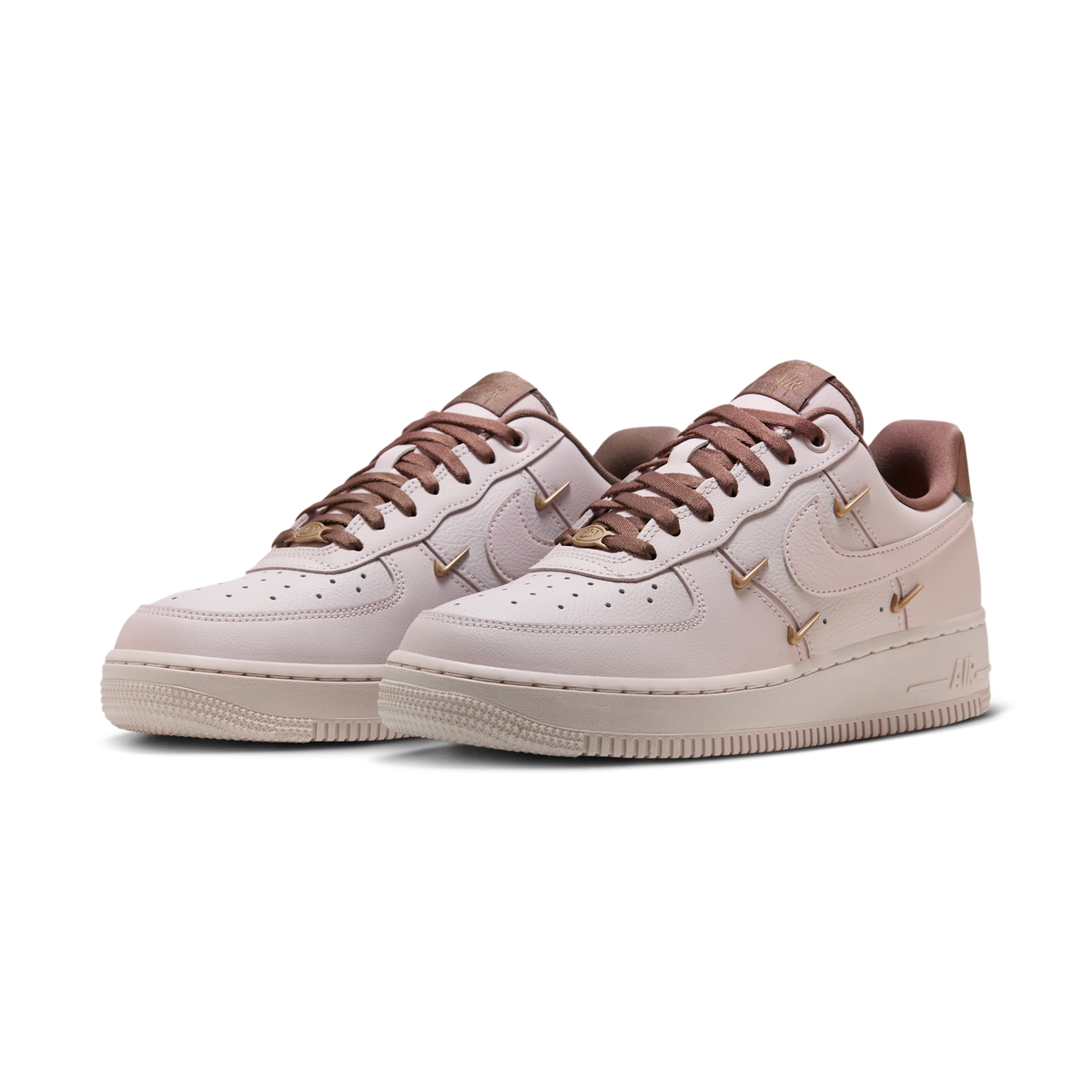 Nike Air Force 1 '07 LX CN Pink Oxford Gold Mini Swooshes (Women's)