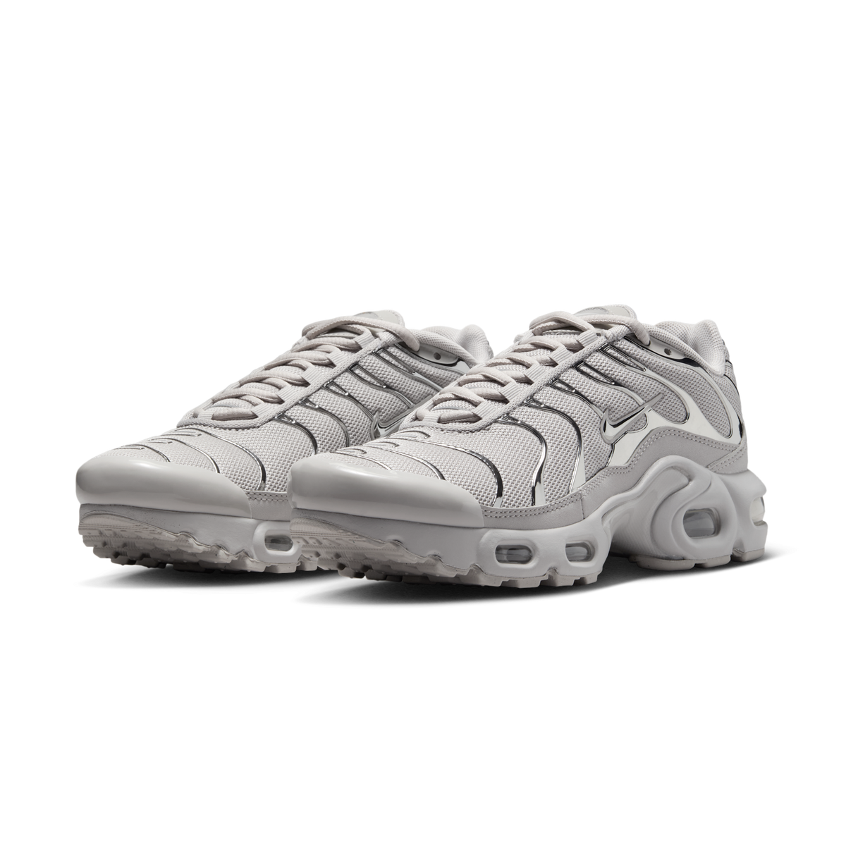 Nike Air Max Plus Light Iron Ore Gym Red Smoke Grey Metallic Silver (GS)