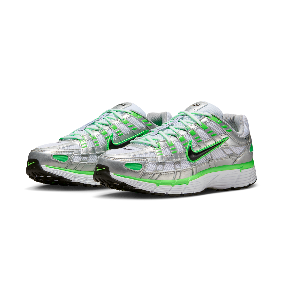 Nike P-6000 SE Metallic Silver White Green Strike