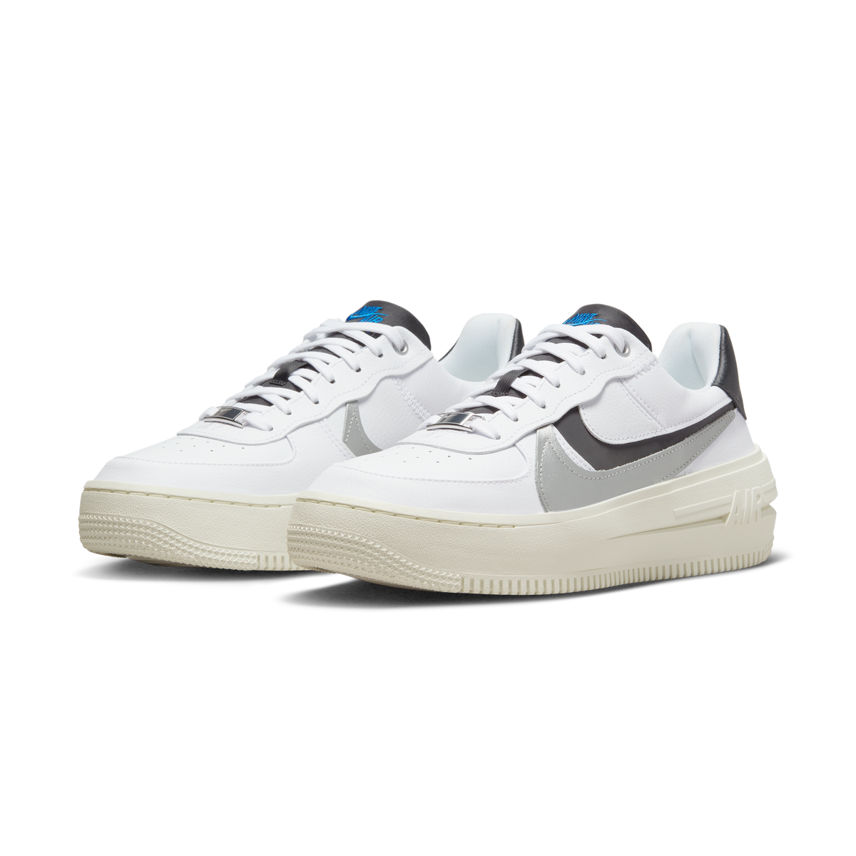 Nike Air Force 1 PLT.AF.ORM White Metallic Silver Black (Women's)