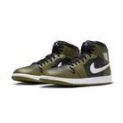 Jordan 1 Mid Black White Olive
