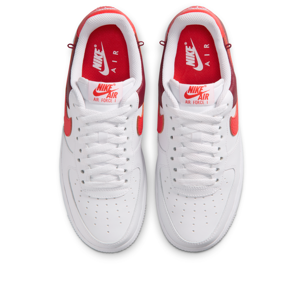 Nike Air Force 1 Low '07 White Light Crimson Gold Charm Bracelet (Women's)