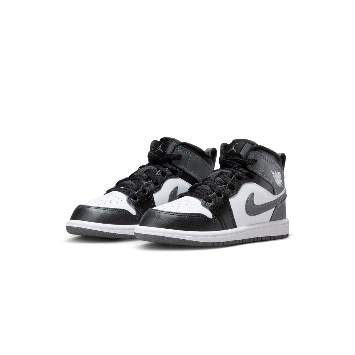 Jordan 1 Mid Black White Iron Grey (PS)