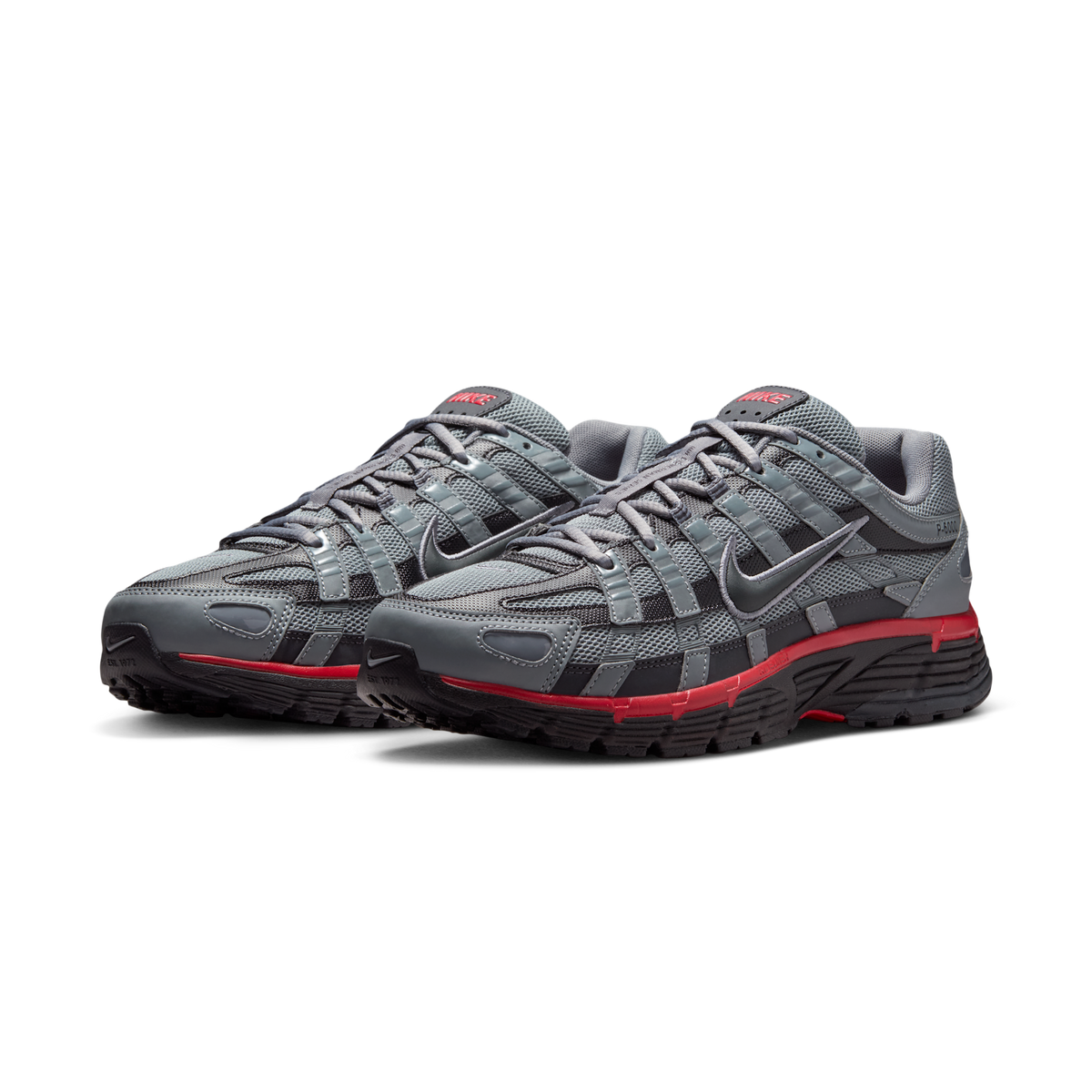 Nike P-6000 Cool Grey University Red